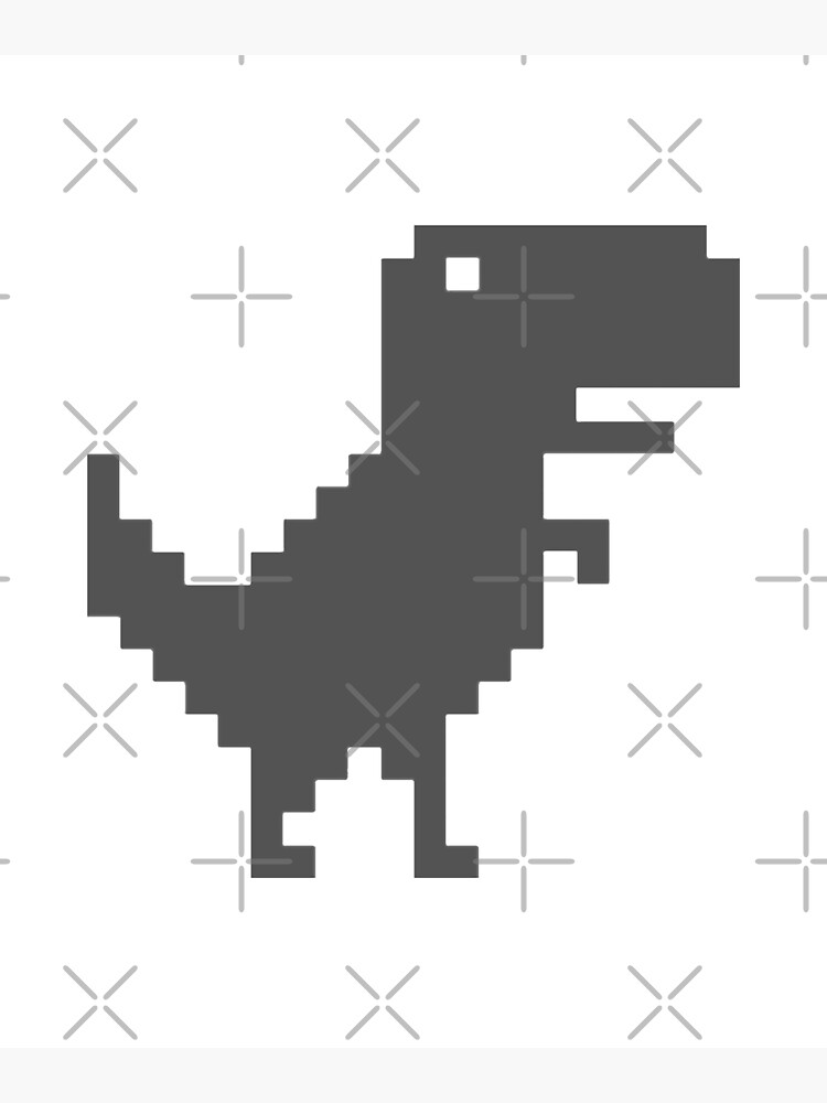 8-bit Dinosaur Chrome - Funny Coding Meme Poster for Sale by TechTeez