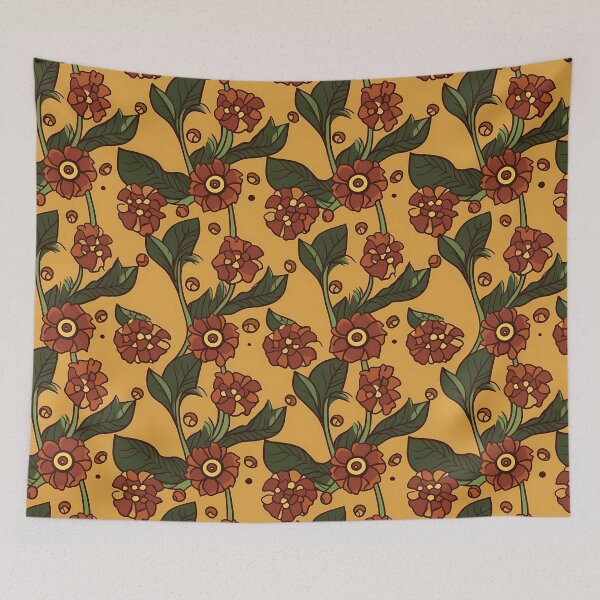Item preview, Surrealistic vintage floral pattern designed and sold by randrdesign.