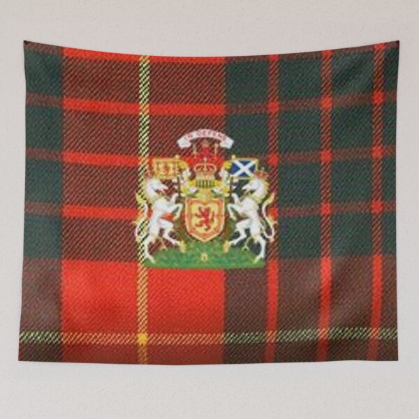 Item preview, ROYAL SCOTTISH HERALDRY ON CAMERON TARTAN designed and sold by sharlesart.