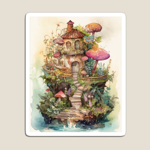 Item preview, Watercolor Fairy Garden Design designed and sold by LeafyLife.