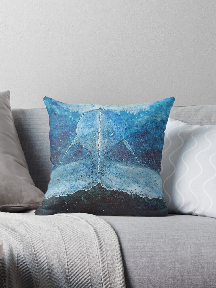 Thumbnail 1 of 4, Pillow, Into The Blue designed and sold by SeaEchoes.