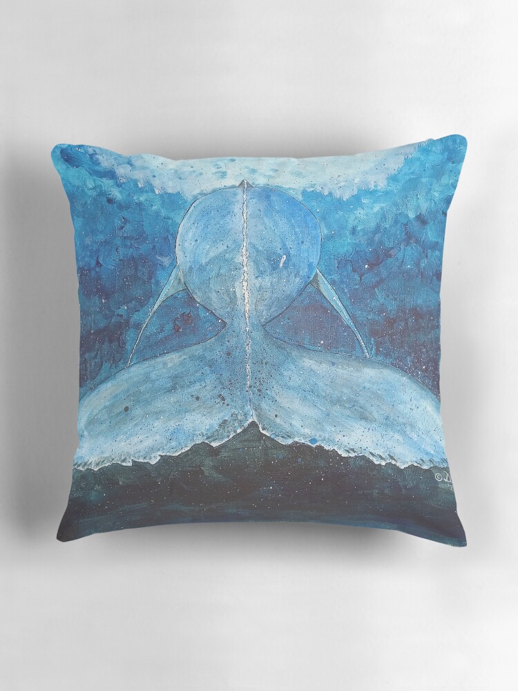 Thumbnail 3 of 4, Pillow, Into The Blue designed and sold by SeaEchoes.