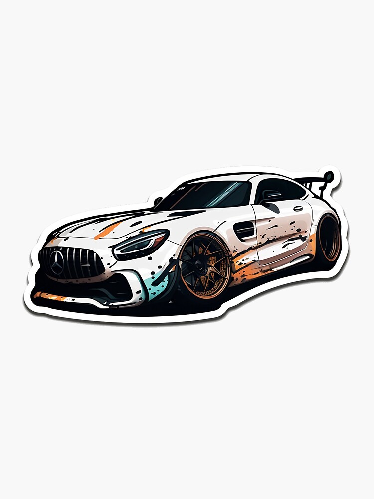 Mercedes-Benz AMG GT sports car Sticker by Alexander Alvarenga Galeano