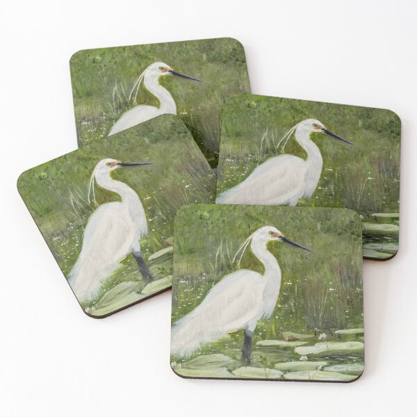 Item preview, plumed egret designed and sold by Deepthy.
