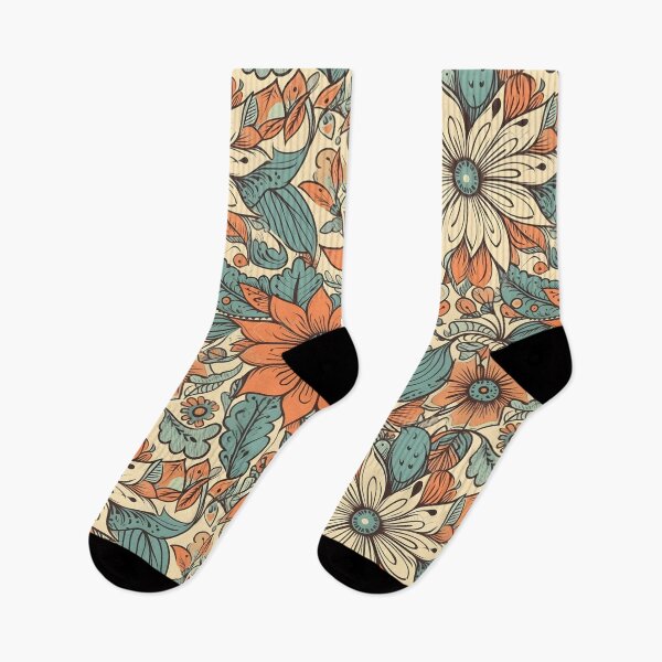 Item preview, Vintage 50s style floral pattern designed and sold by candlewithhare.
