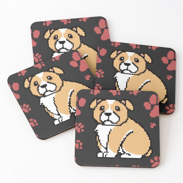 Item preview, cute doggo patterns red on black designed and sold by Chaoticzarts.