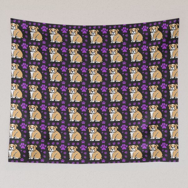 Item preview, cute doggo patterns purple on black designed and sold by Chaoticzarts.