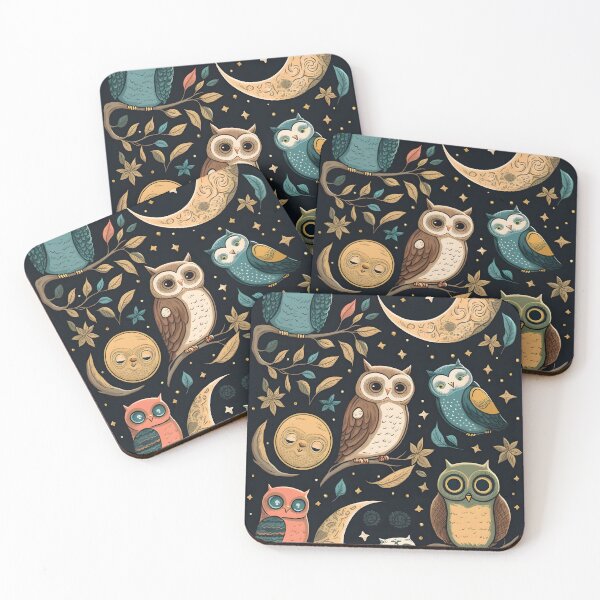 Item preview, Owls at night designed and sold by MidgardWonders.