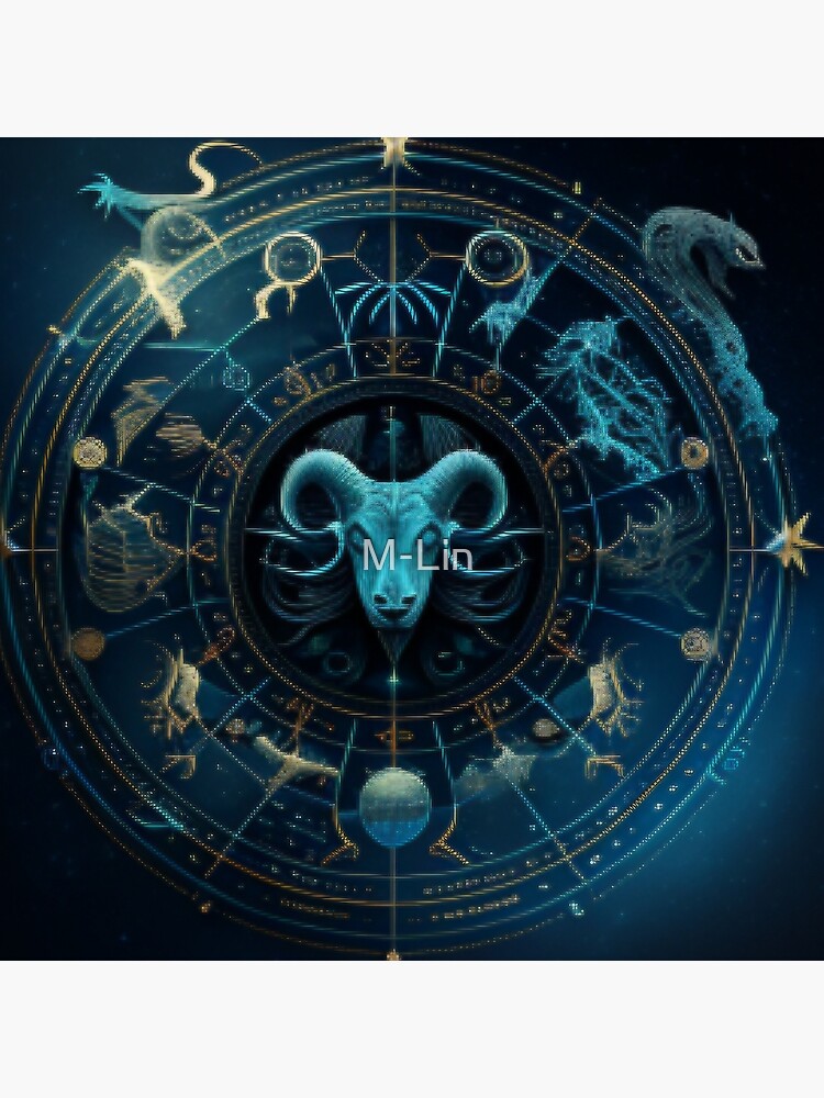 Mystical image of the signs of the Zodiac Poster