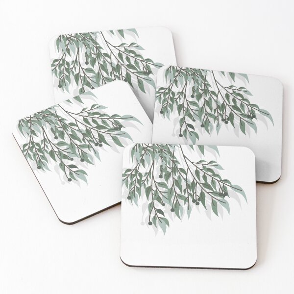 Item preview, tree branch with green leaves boho style designed and sold by Ijjul322.