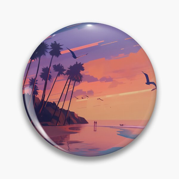 Artikelvorschau, pixelated sunset beach serenity entworfen und verkauft von midgpt journey.