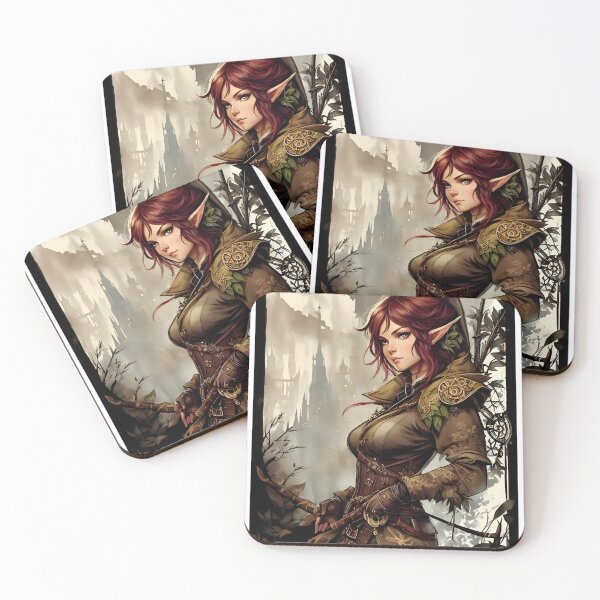 Item preview, Huntress Queen of the Forest Fantasy Watercolor designed and sold by MudbloodStore.