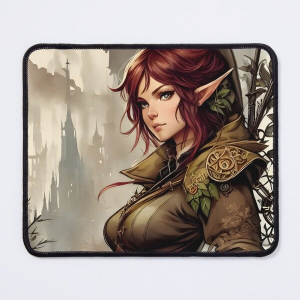 Item preview, Huntress Queen of the Forest Fantasy Watercolor designed and sold by MudbloodStore.