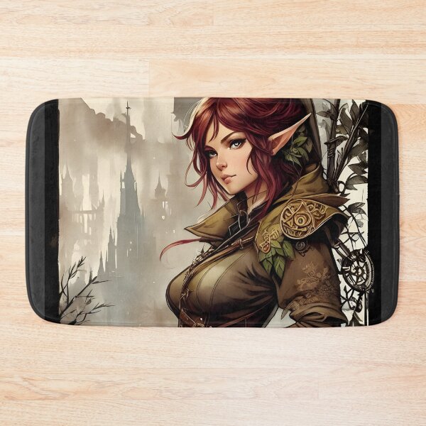 Item preview, Huntress Queen of the Forest Fantasy Watercolor designed and sold by MudbloodStore.