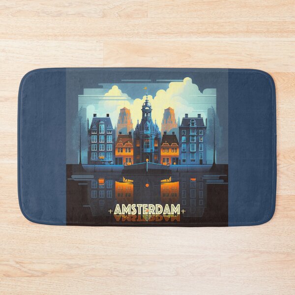Item preview, Amsterdam cityscape designed and sold by FlatLandPrints.