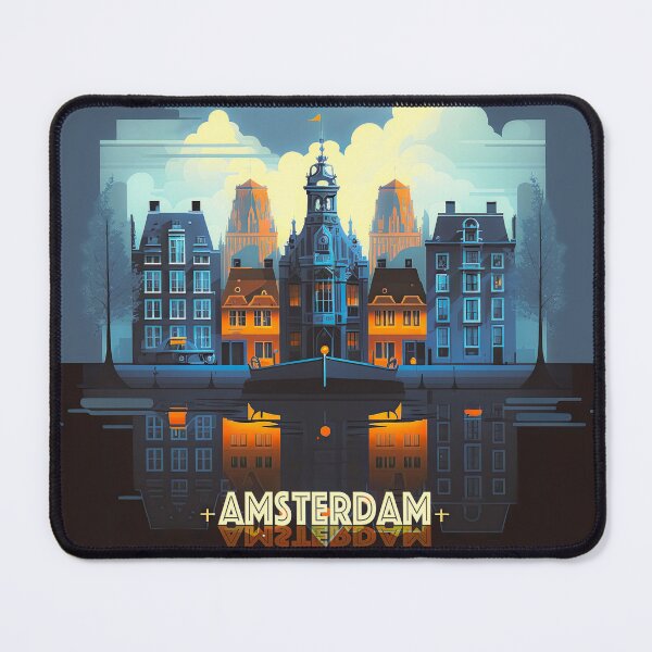 Item preview, Amsterdam cityscape designed and sold by FlatLandPrints.