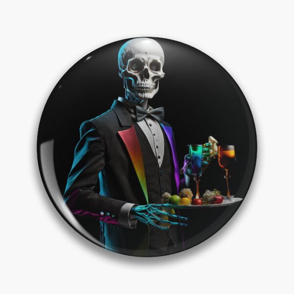 Item preview, Skeleton Waiter Colorful Drinks designed and sold by yangs-wear.