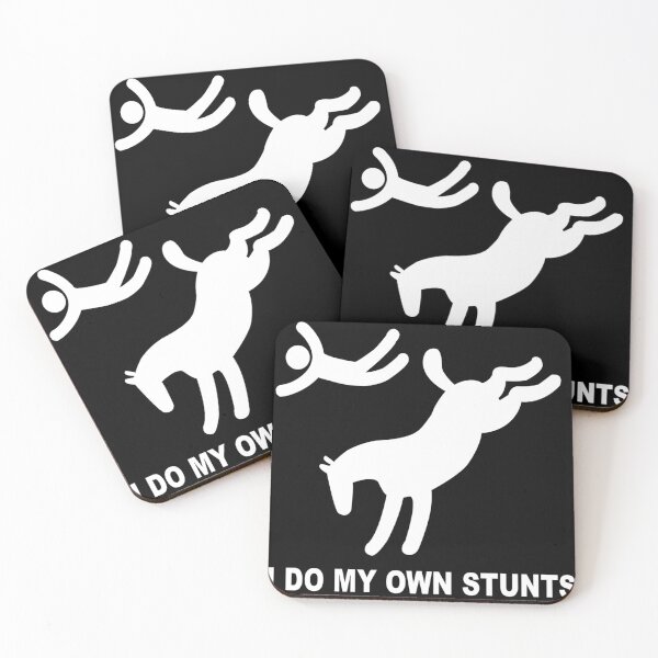 Item preview, I Do My Own Stunts - Funny Equestrian T-Shirt Design - White Letters designed and sold by aloffredo.