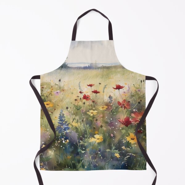Item preview, Watercolor wildflower field designed and sold by LeafyLife.