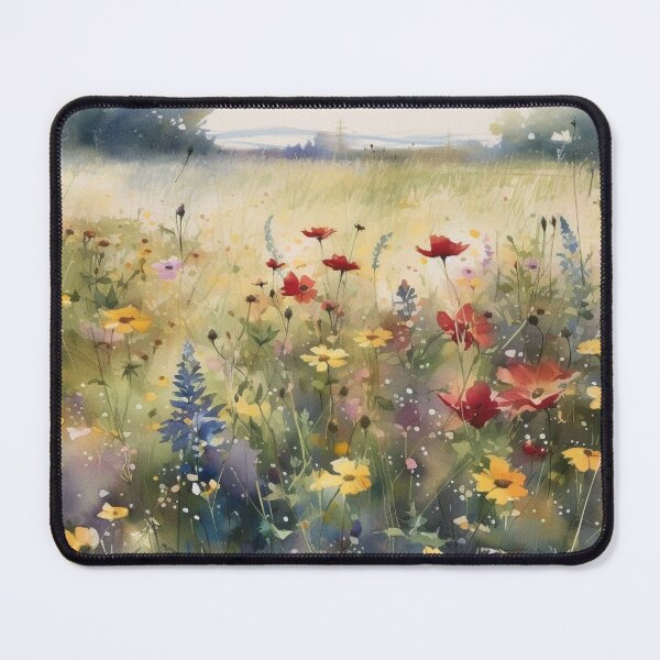 Item preview, Watercolor wildflower field designed and sold by LeafyLife.