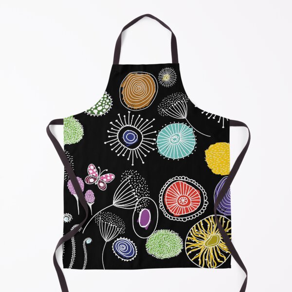 Aperçu de l'œuvre Conception de fleurs et de formes asymétriques. Noir! Coloré! créée et vendue par BrigitaArtShop.