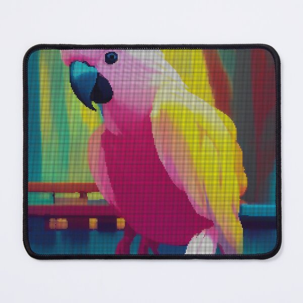 Item preview, Colorful Abstract Bird Cockatiel 8-bit Pixel Art designed and sold by PixelDripped.