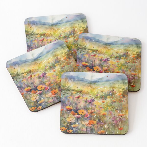 Item preview, Watercolor Wildflower Field designed and sold by LeafyLife.