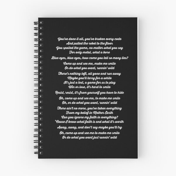 Item preview, Make Me Smile (Come Up And See Me) - Steve Harley & Cockney Rebel (lyrics) designed and sold by x1brett.