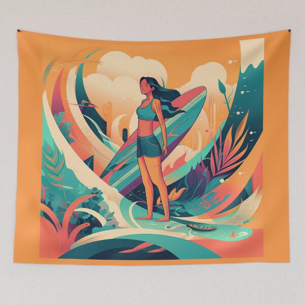Item preview, Surfer Woman - Surfer Girl designed and sold by Paninato.