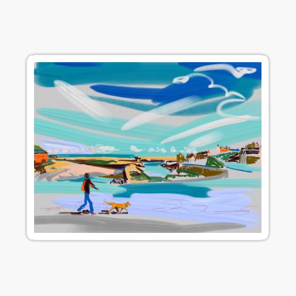 Portsoy Harbour Destiny - T shirt design Sticker