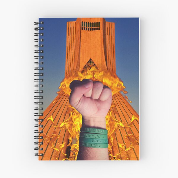 Item preview, Free Iran Burning Fist designed and sold by EvoComicsInc.