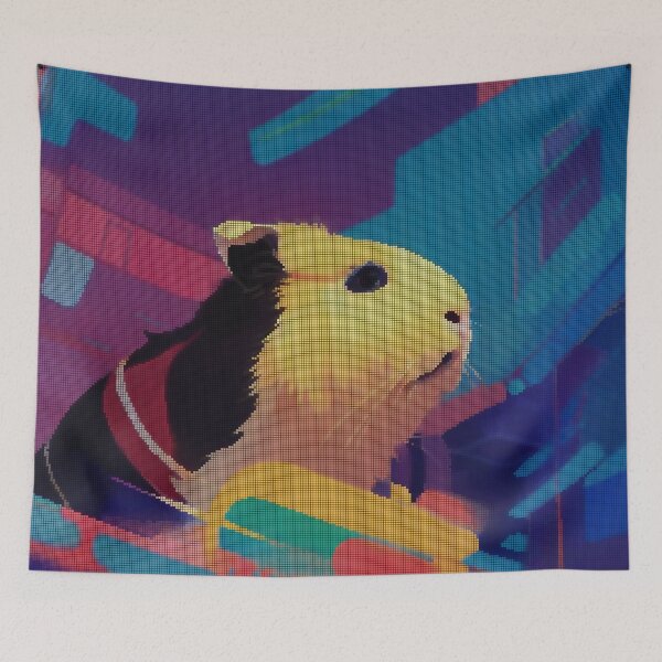 Item preview, Colorful Abstract Guinea Pig 8-bit Pixel Art designed and sold by PixelDripped.