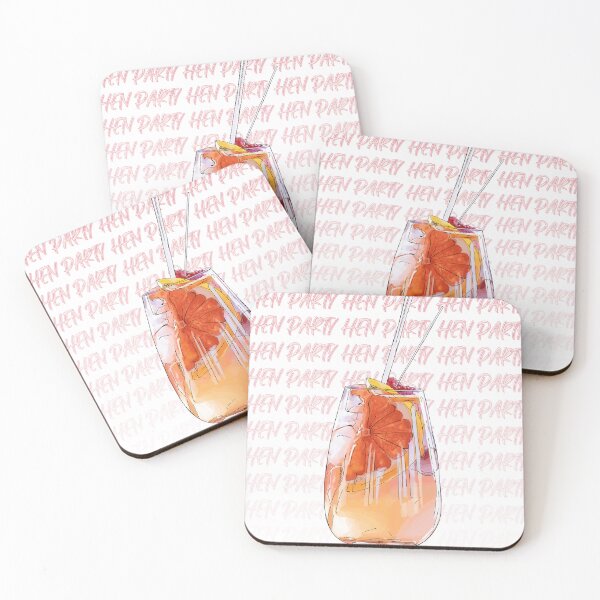 Item preview, Hen Party Cocktail Hour Art designed and sold by KatsCanvas.
