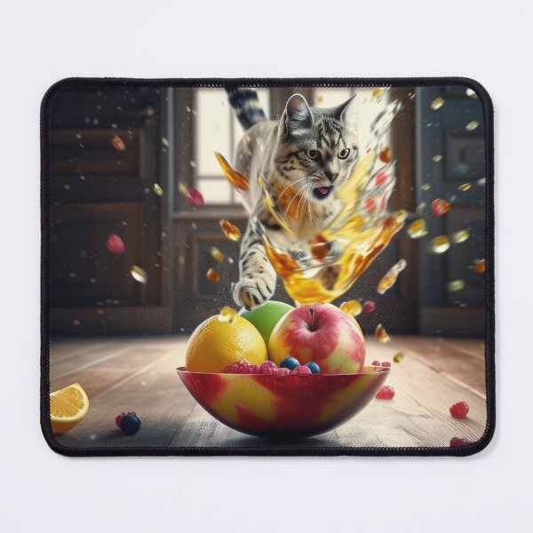 Item preview, Juicy Fruit Salad with a Whimsical Cat Splash designed and sold by FireScreen.