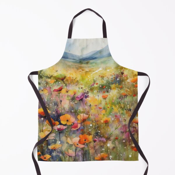 Item preview, Watercolor Wildflower Field designed and sold by LeafyLife.