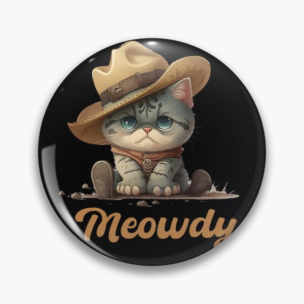 Item preview, Meowdy Cute Cat - Cute Cowboy Hat Cat designed and sold by StreetShirts1.