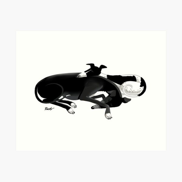The Two Hound Snooze Art Print