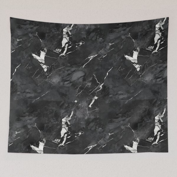 Aperçu de l'œuvre Motif effet marbre noir et blanc abstrait moderne créée et vendue par shashtopia.