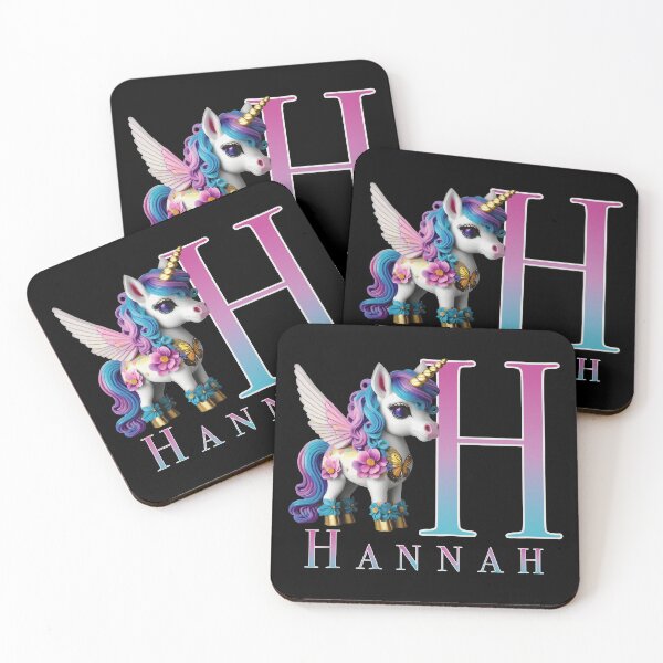 Item preview, Hannah name with a cute unicorn designed and sold by Lubellebubble20.