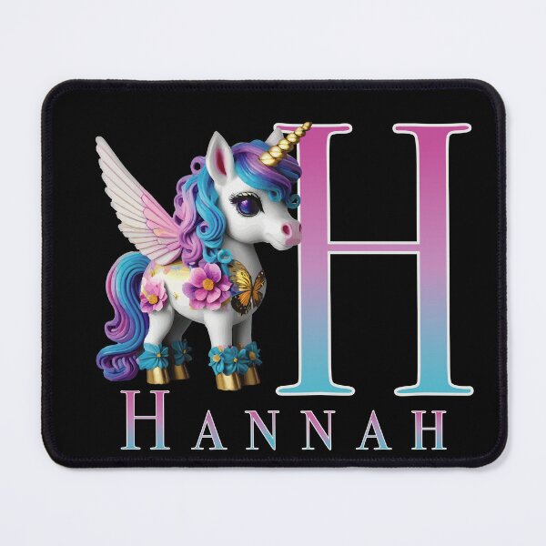 Item preview, Hannah name with a cute unicorn designed and sold by Lubellebubble20.