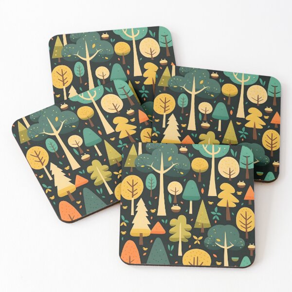 Item preview, Colorful forest at night designed and sold by MidgardWonders.