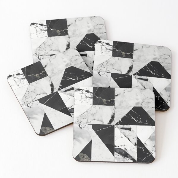 Item preview, Black and White Marble Effect Pattern Abstract Modern designed and sold by shashtopia.