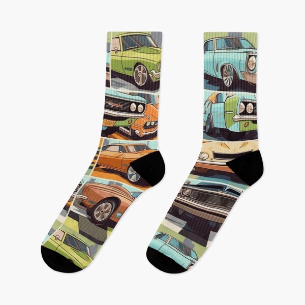 Item preview, 1970's style cartoon cars in grid designed and sold by OnlyShowers.