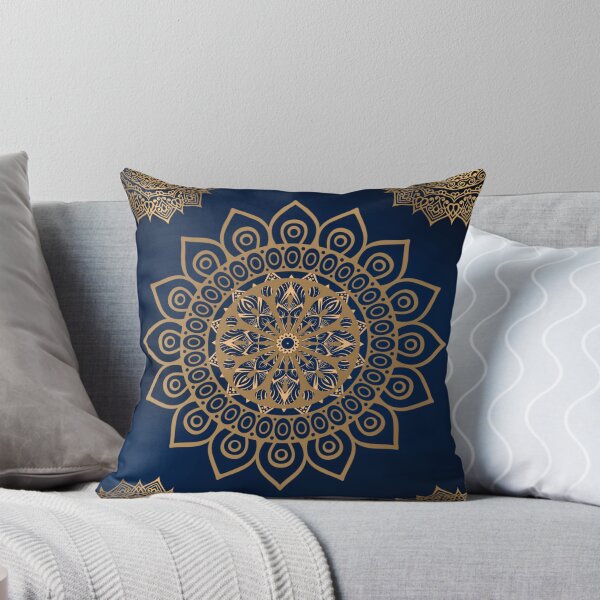 Item preview, Blue and Gold Mandala Pattern designed and sold by rafiaarts.