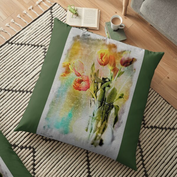 Dreaming of Tulips Floor Pillow