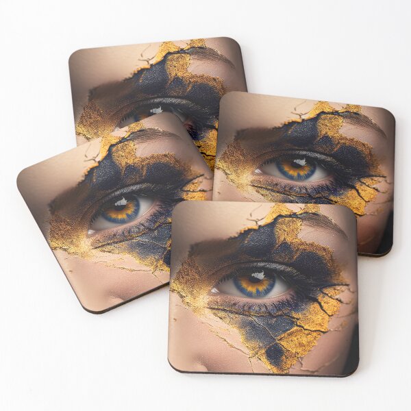 Item preview, Woman wearing kintsugi makeup designed and sold by RK - Shop.