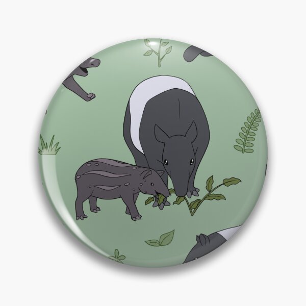 Item preview, Tapir Family in Green designed and sold by PaperRain.