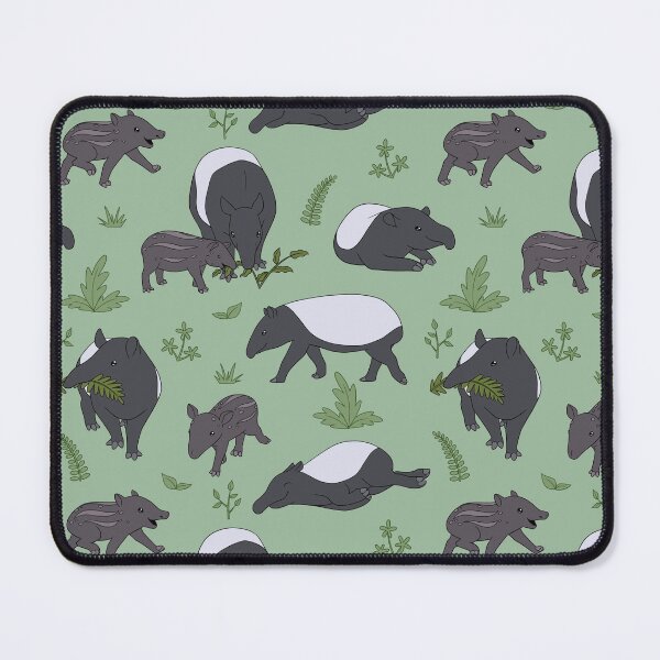 Item preview, Tapir Family in Green designed and sold by PaperRain.
