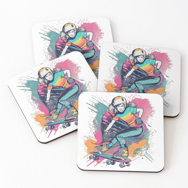 Item preview, Skateboarding Girl - Cool Skateboarder Art for Skater Girls designed and sold by Vlad-Nik001.