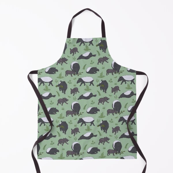 Item preview, Tapir Family in Green designed and sold by PaperRain.